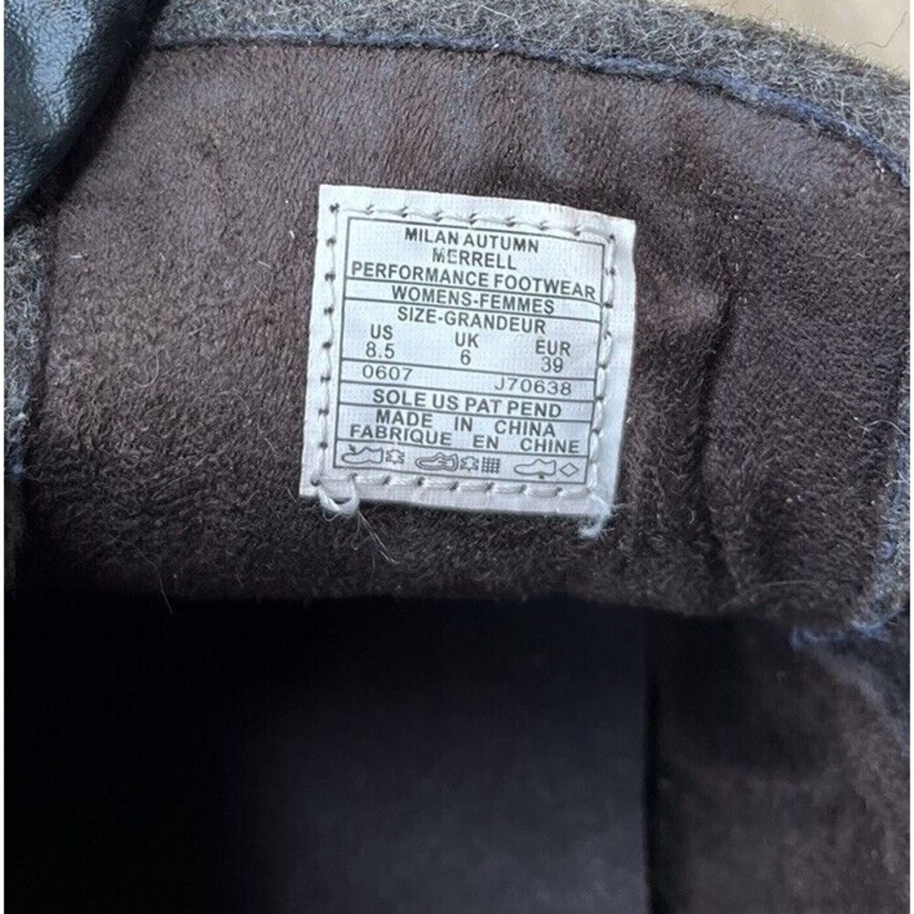 Merrell Milan Autumn Cross Wool Ruby Leather Crepe Sole Hiking Shoes 8.5 Sneaker - Picture 9 of 10